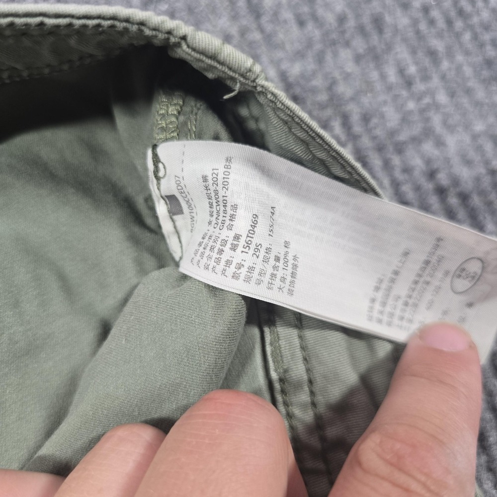 Abercrombie & Fitch Pants Womens 29 Short Green Cargo Straight‎ Twill Pockets - Picture 6 of 14